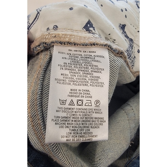 Anthropologie Pilcro and the Letterpres High-rise Sequin Flare Jeans size 27 - Picture 12 of 12